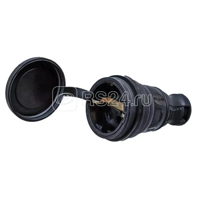 Розетка переносная 1-м 16А с/з каучук 2Р+ IP44 TOKOV ELECTRIC арт.TKE-C05-KR-Z