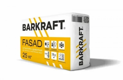 Штукатурка цементная Баркрафт "FASAD" 25кг (по 56шт)