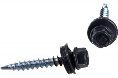 Саморез кров 4,8*35/38 графит RAL7024