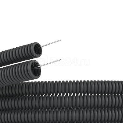 Гофра с зондом ПНД 16 черная TDM (25м) арт.SQ0413-2501