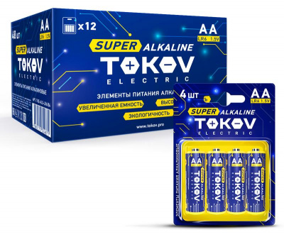 Элемент питания алкалиновый LR6 TOKOV ELECTRIC
