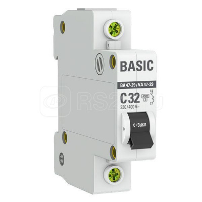 Выключатель авт.EKF С32А/1П ЗЗЗ арт. mrb4729-1-32C